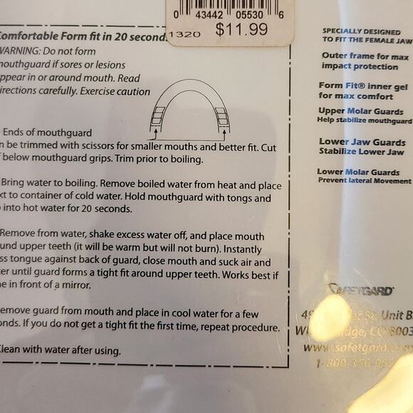 Lady Elite Mouth Guard With Case Latex Free New in Pack Teen/Adult - Picture 4 of 4